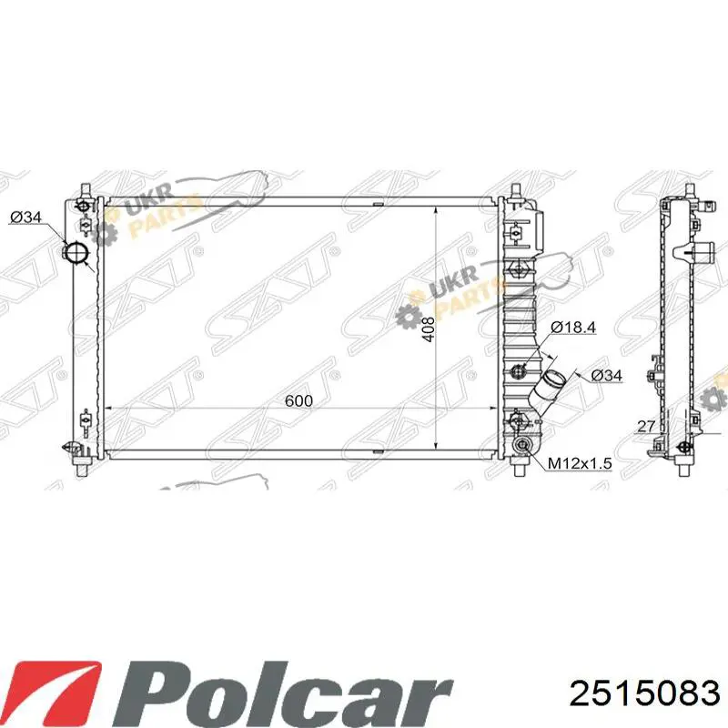 2515082 Polcar радиатор