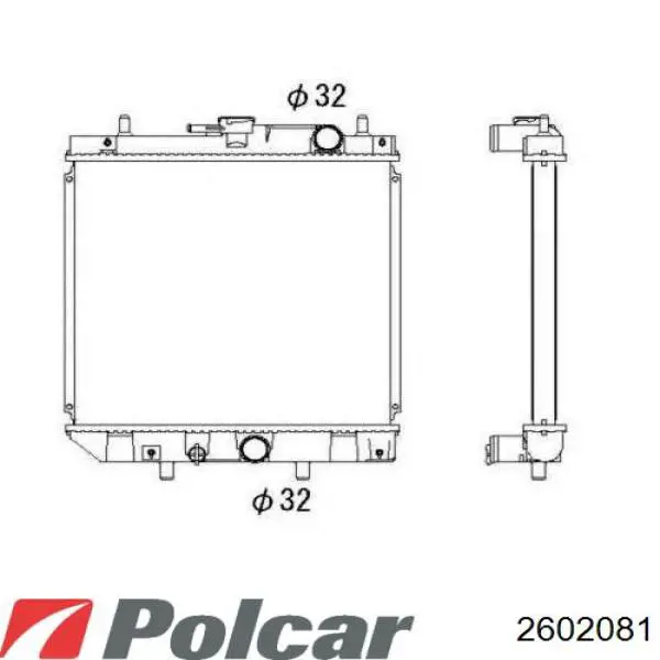 Радиатор 2602081 Polcar