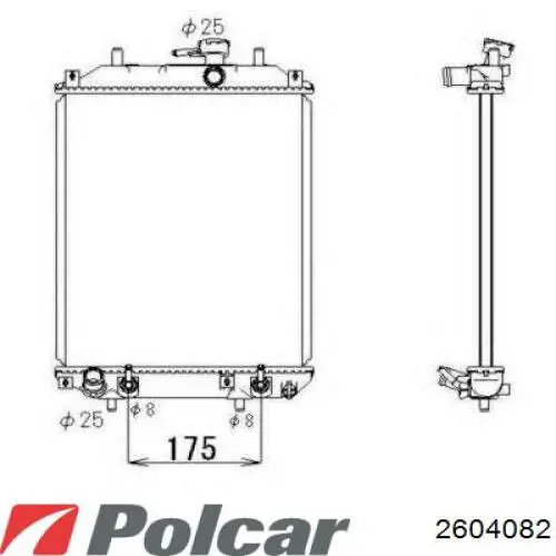 2604082 Polcar Радиатор основной