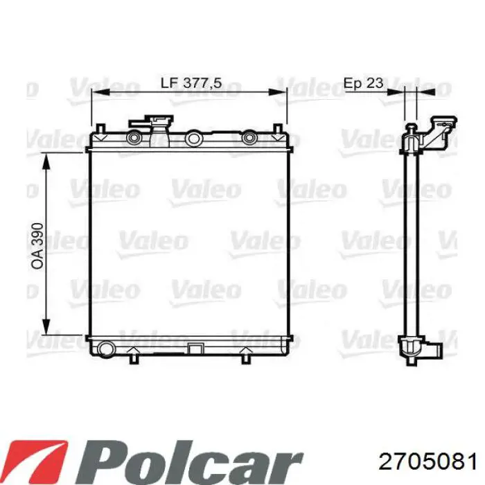 Радиатор 2705081 Polcar