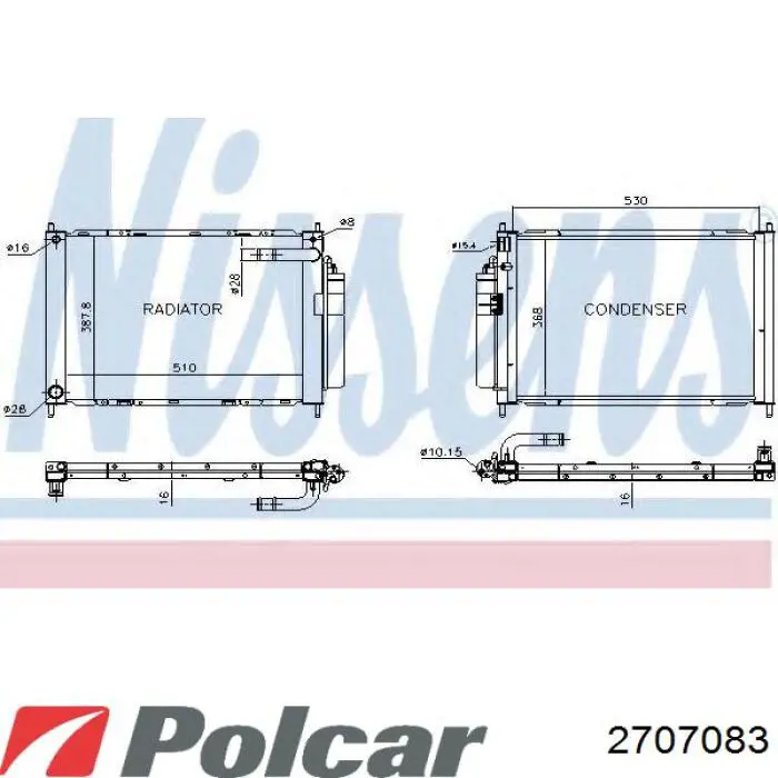 2707083 Polcar Радиатор основной