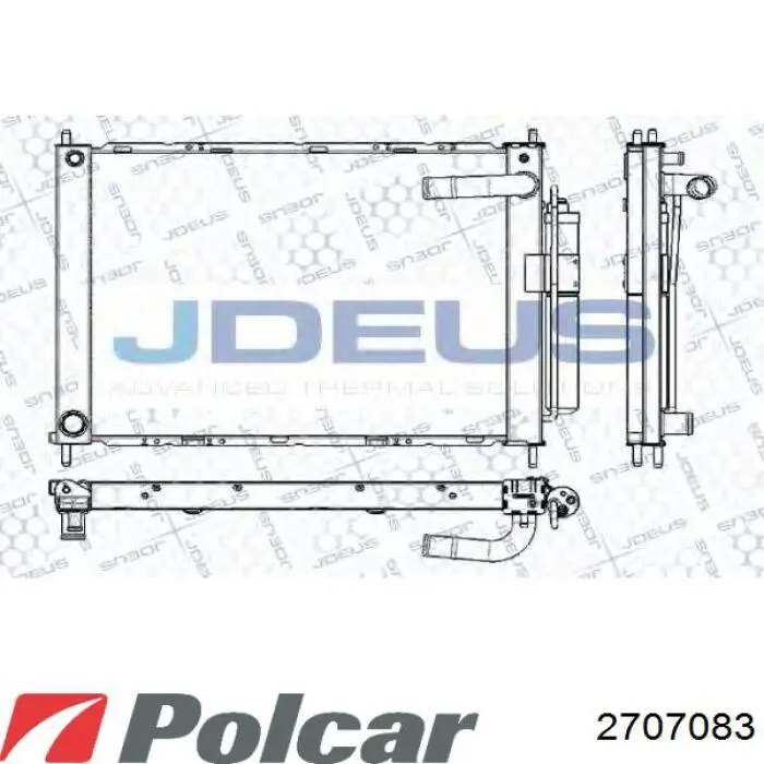 Радиатор охлаждения двигателя Polcar 2707083 цена, от 55.59 USD
