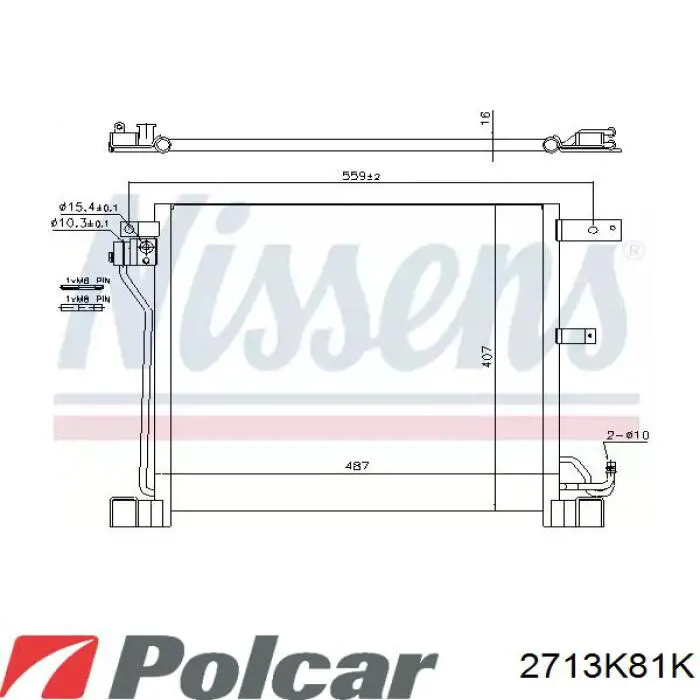Радиатор охлаждения кондиционера Sato Tech C12648