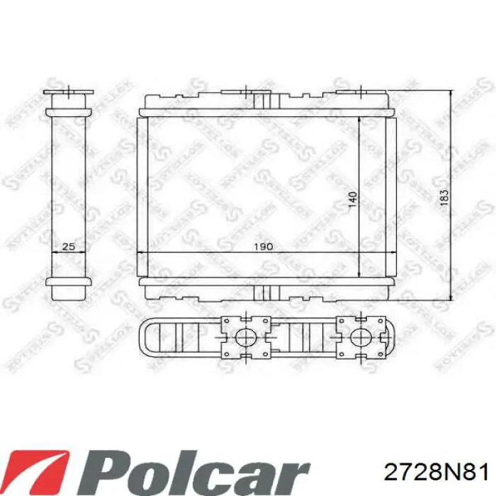 Радиатор печки (отопителя) Nissan/Infiniti 2714085E00 цена, от 32.89 USD