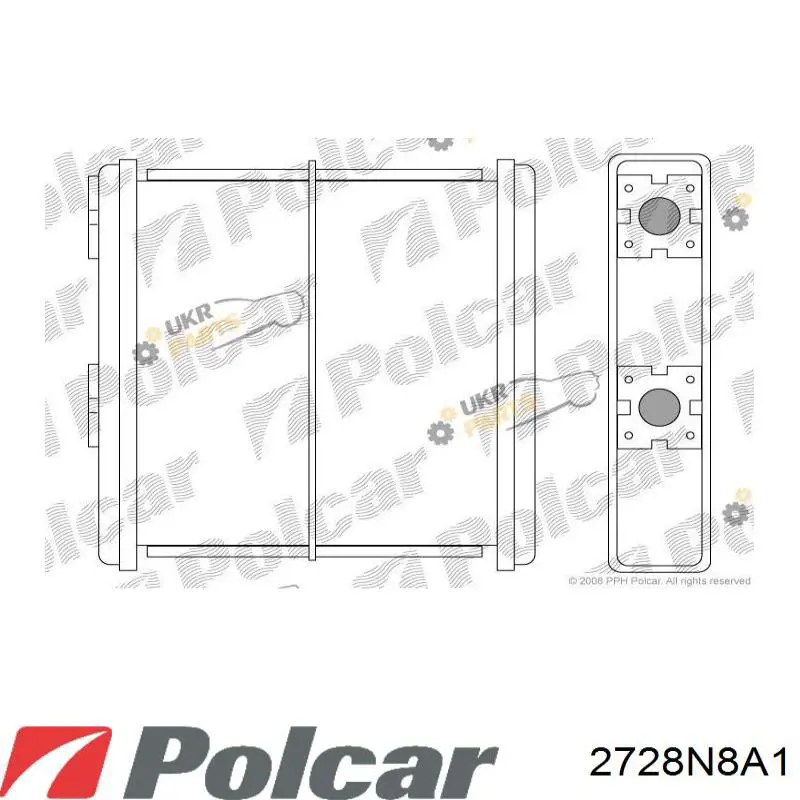 Радиатор печки 2728N8A1 Polcar