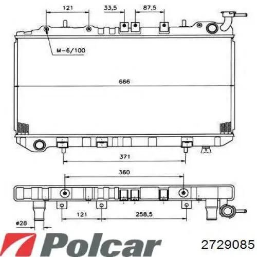 Радиатор 2729085 Polcar