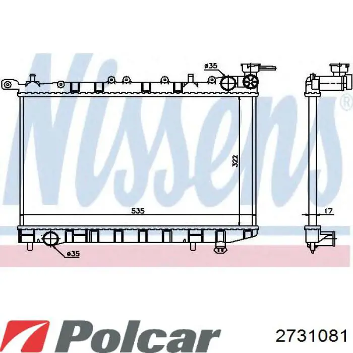 Радиатор 2731081 Polcar