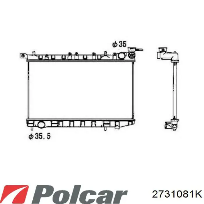 2731081K Polcar радиатор