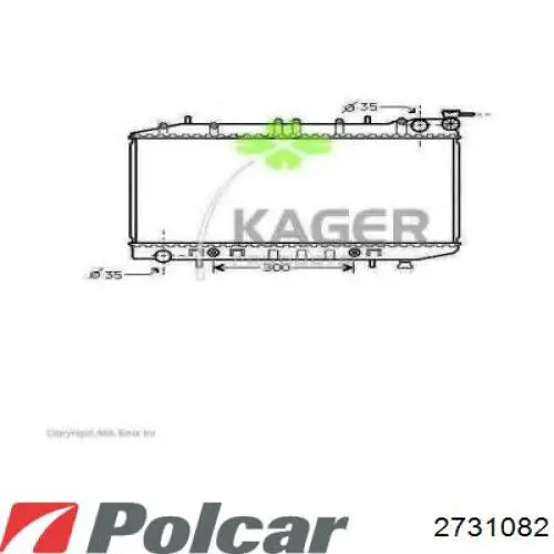 2731082 Polcar Радиатор основной