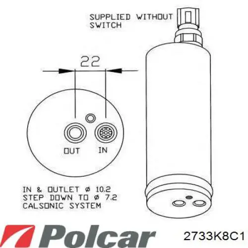 2733K8C1 Polcar радиатор кондиционера