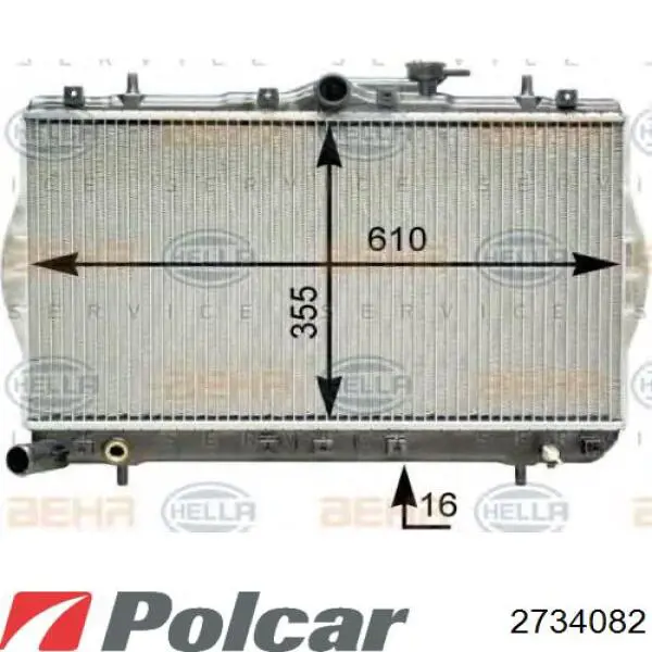 Радиатор 2734082 Polcar