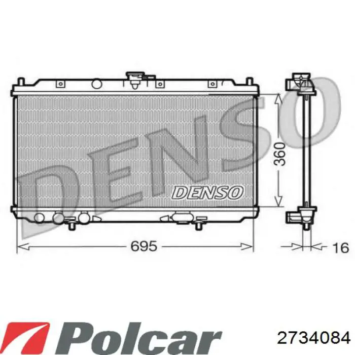 Радиатор 2734084 Polcar