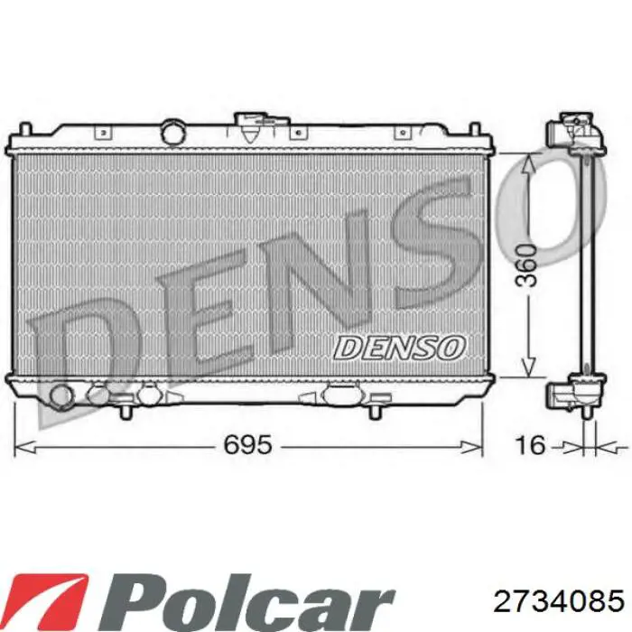 Радиатор 2734085 Polcar