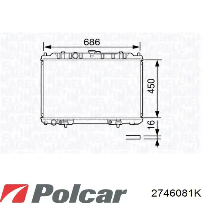 Радиатор 2746081K Polcar