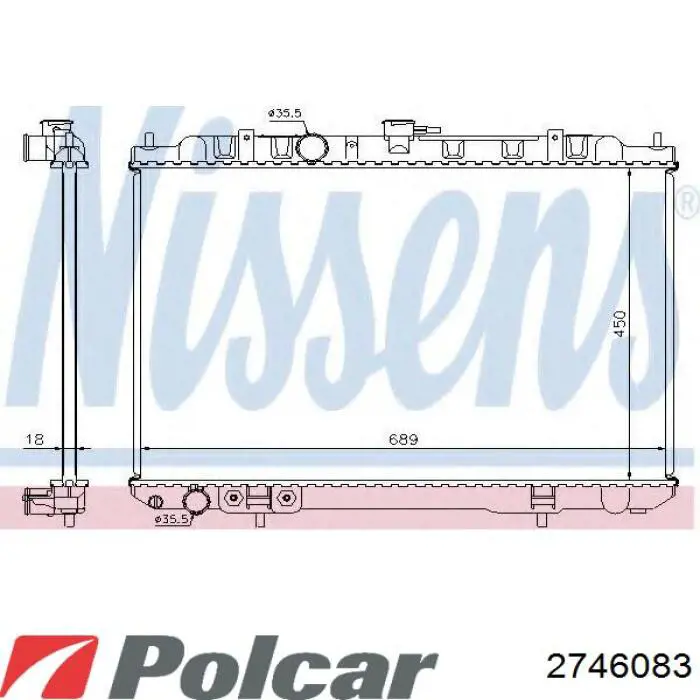 Радиатор 2746083 Polcar