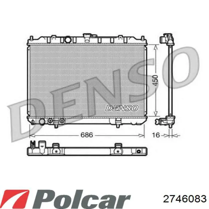 2746083 Polcar Радиатор основной