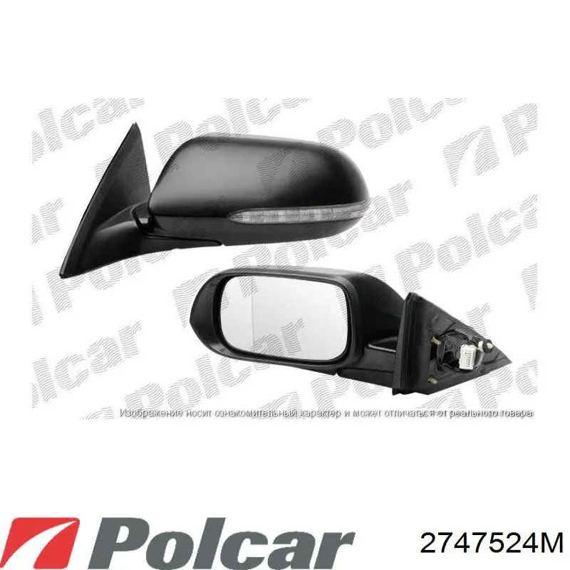 2747524M Polcar Зеркало заднего вида правое