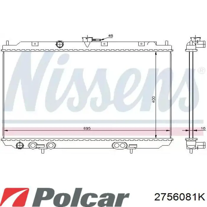 Радиатор 21410BV000 Nissan/Infiniti