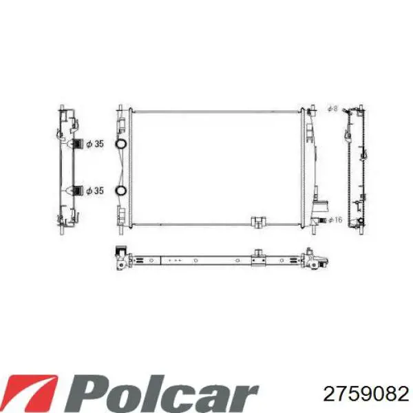 2759082 Polcar радиатор