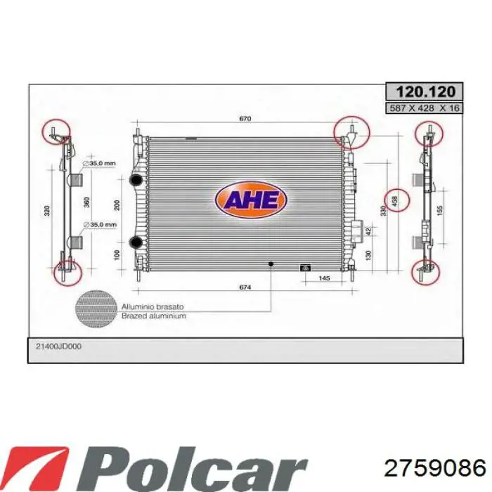 Радиатор 2759086 Polcar