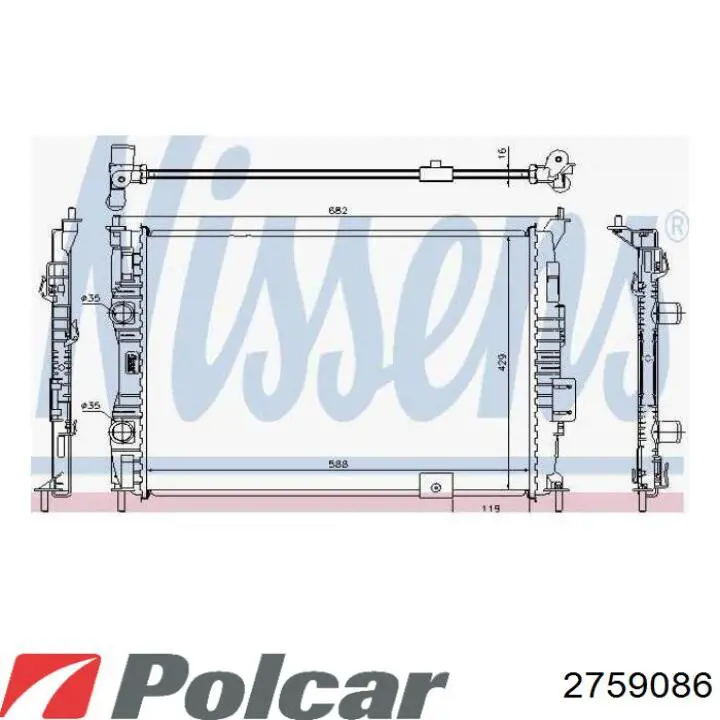 Радиатор 21400JD90A Nissan/Infiniti