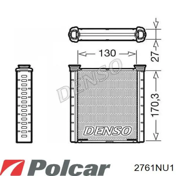 Вентилятор печки 2761NU1 Polcar
