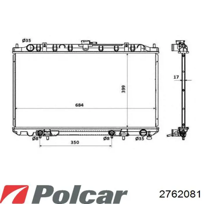 Радиатор 2762081 Polcar