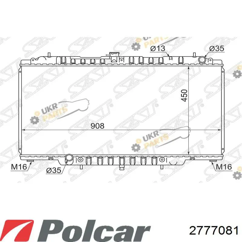 2777081 Polcar Радиатор основной