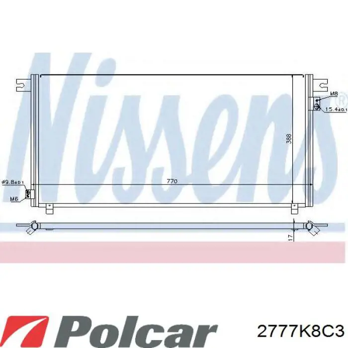 2777K8C3 Polcar радиатор кондиционера