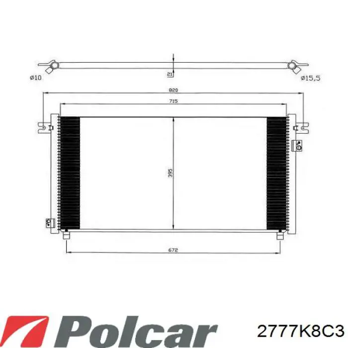 Конденсатор кондиционера Nissan/Infiniti 92110VB015 цена, от 58.73 USD