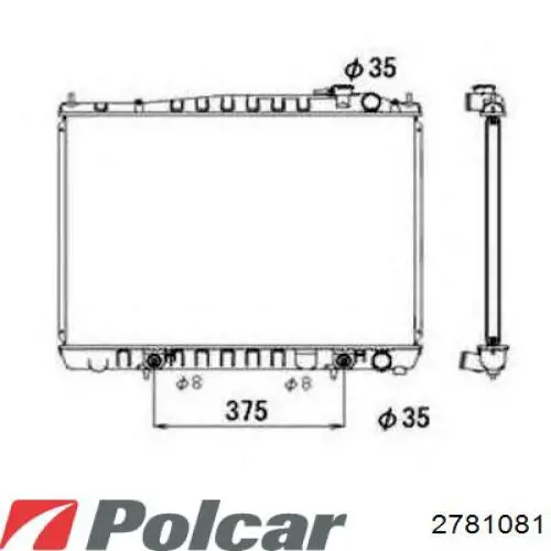 Радиатор 2781081 Polcar