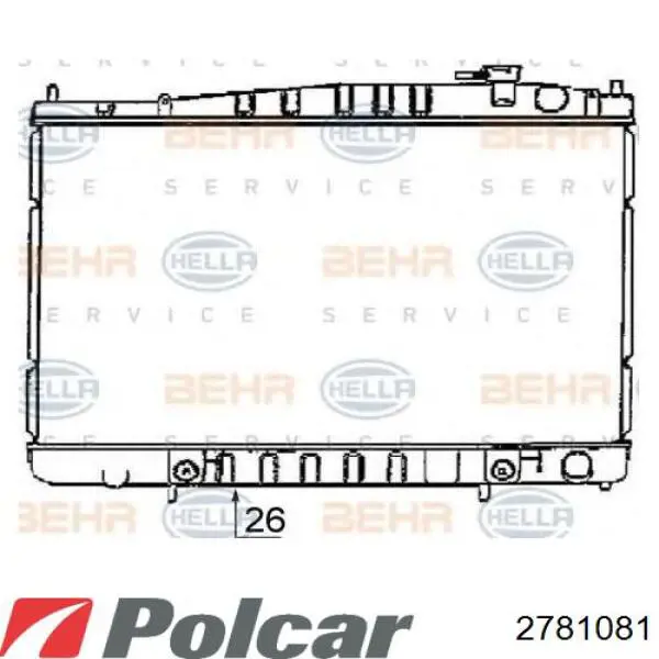 2781081 Polcar Радиатор основной
