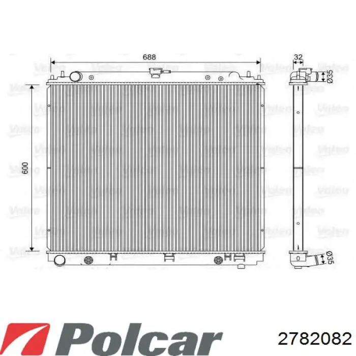 2782082 Polcar радиатор