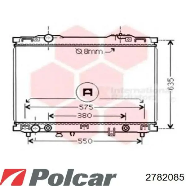 Купить 2782085 Polcar Радиатор водяной