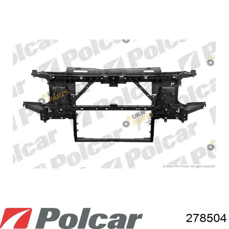 278504 Polcar суппорт радиатора в сборе (монтажная панель крепления фар)