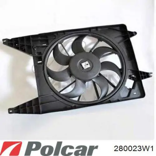 280023W1 Polcar электровентилятор охлаждения в сборе (мотор+крыльчатка)