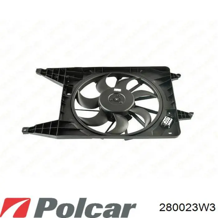 280023W3 Polcar диффузор радиатора охлаждения, в сборе с мотором и крыльчаткой