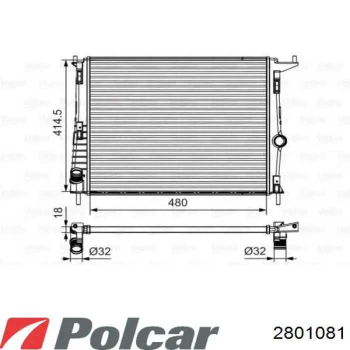 Радиатор 2801081 Polcar