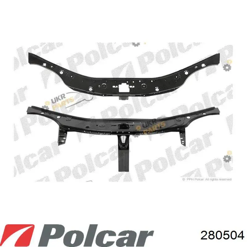 280504 Polcar суппорт радиатора верхний (монтажная панель крепления фар)