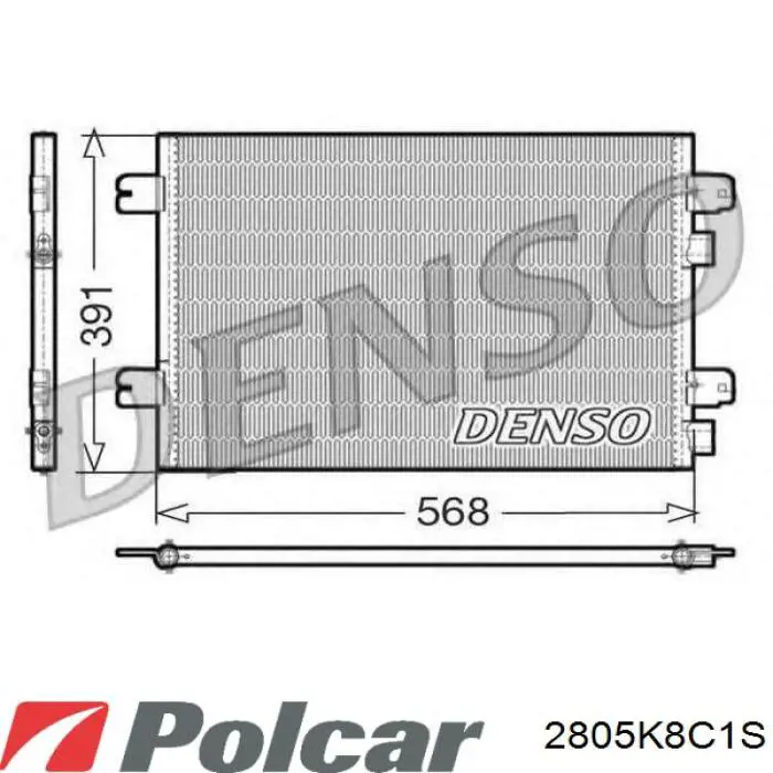 Радиатор кондиционера AC879516 Maxgear