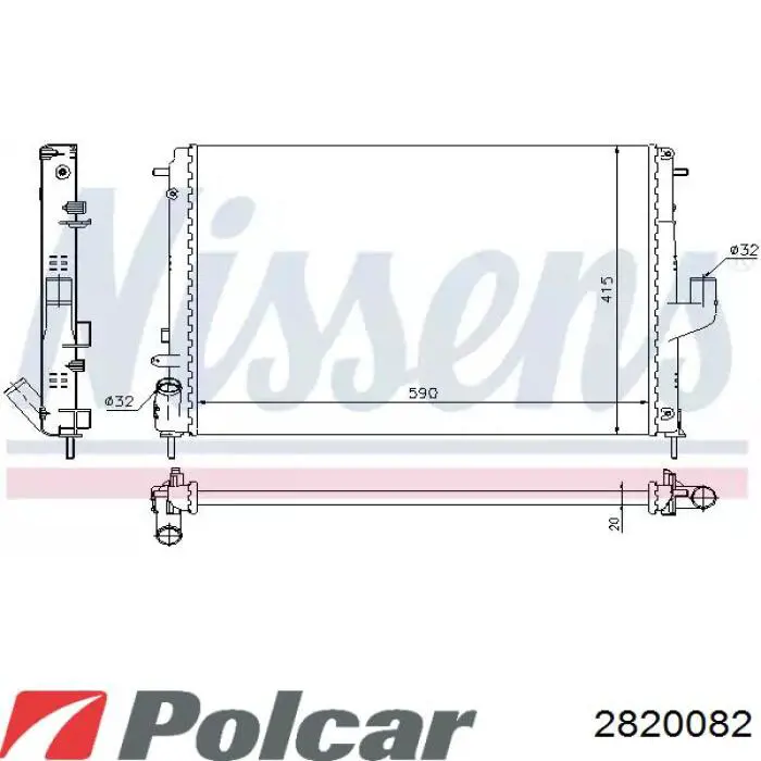 282008-2 Polcar радиатор