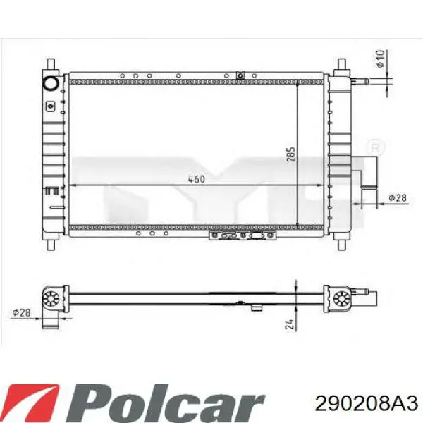 290208A3 Polcar радиатор