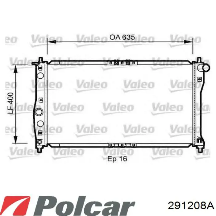 Купить 291208A Polcar Радиатор водяной