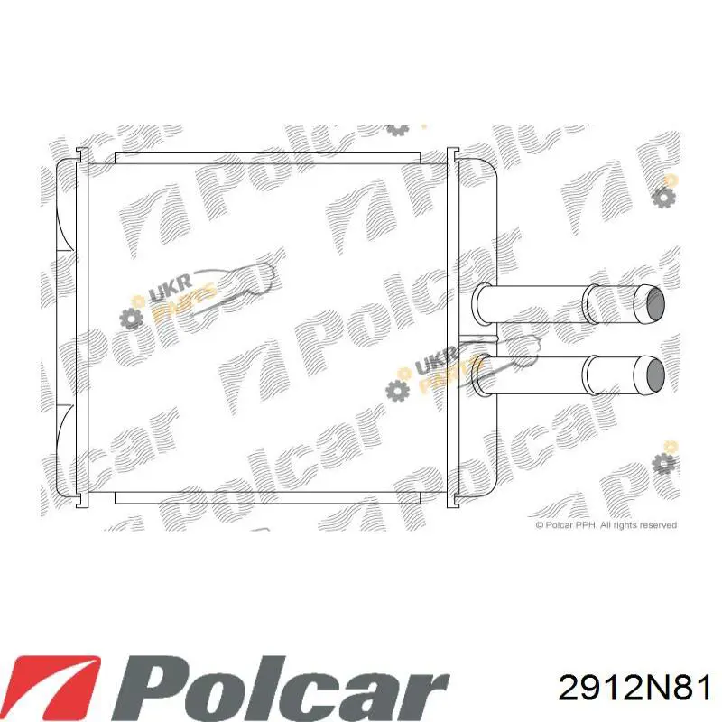 Радиатор печки 2912N81 Polcar