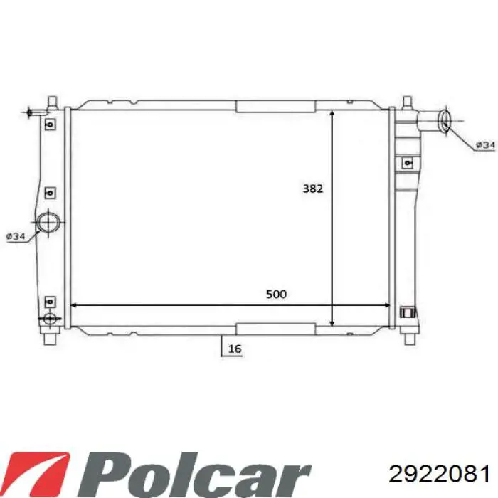 2922081 Polcar Радиатор основной