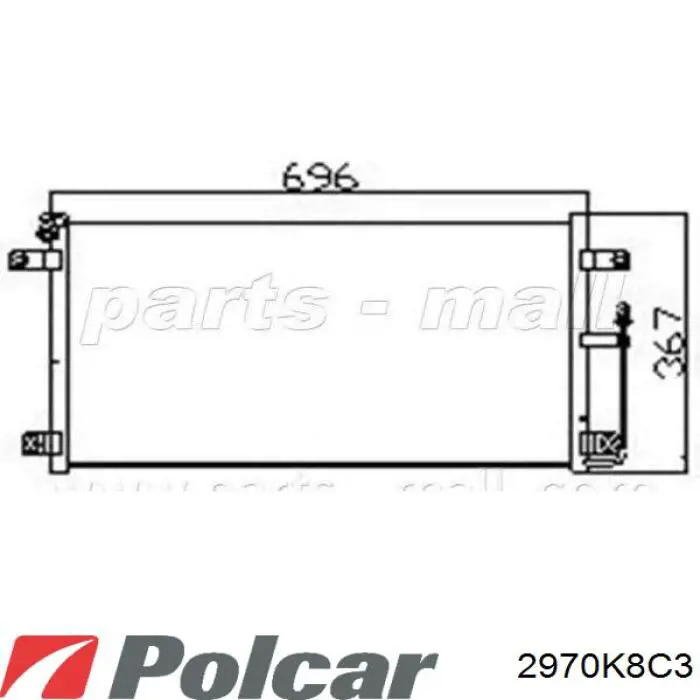 Радиатор кондиционера 6841005030 Ssang Yong