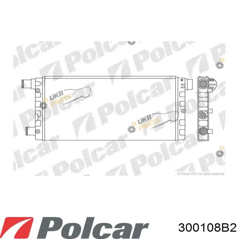 Радиатор 300108B2 Polcar