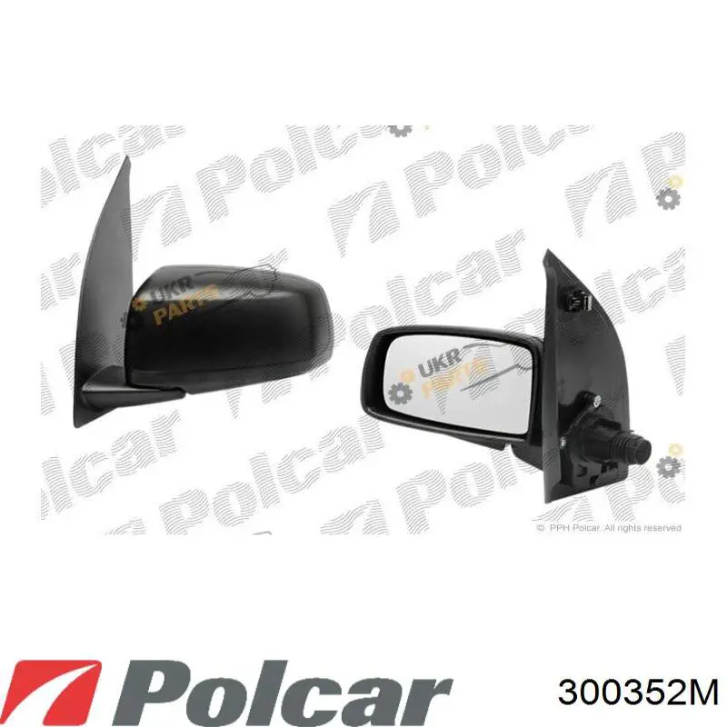 Правое боковое зеркало 300352M Polcar