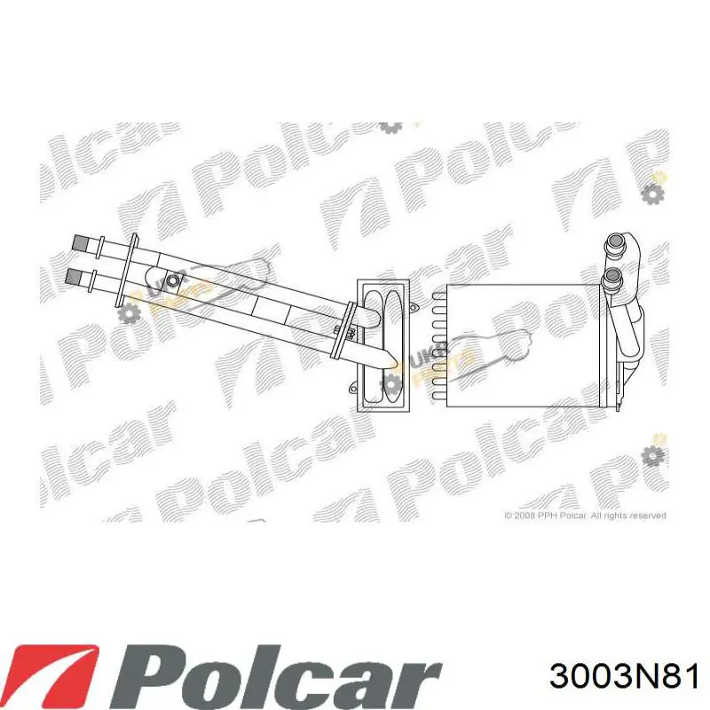 Радиатор печки 3003N81 Polcar