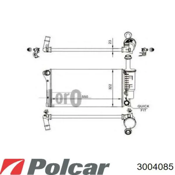 3004085 Polcar Радиатор основной